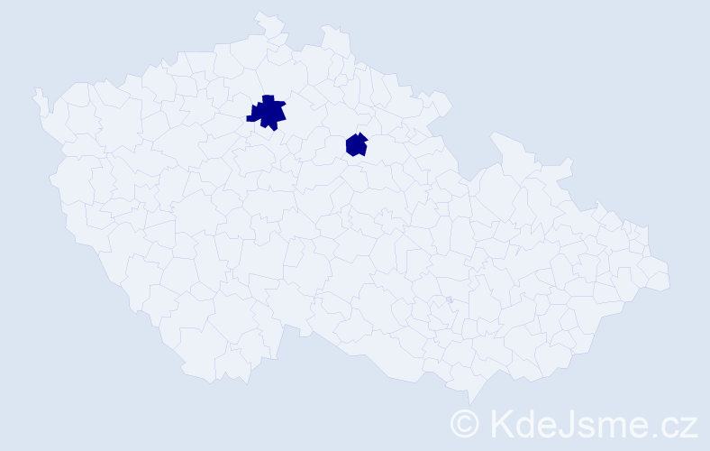 Příjmení: 'Vojtečková', počet výskytů 2 v celé ČR