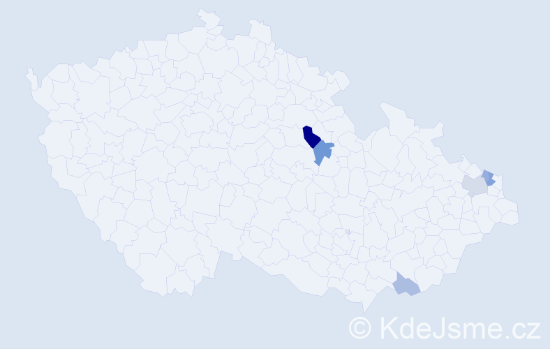 Příjmení: 'Klasovitá', počet výskytů 11 v celé ČR