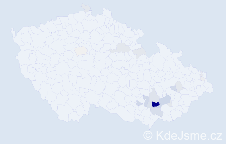 Příjmení: 'Kremzová', počet výskytů 43 v celé ČR