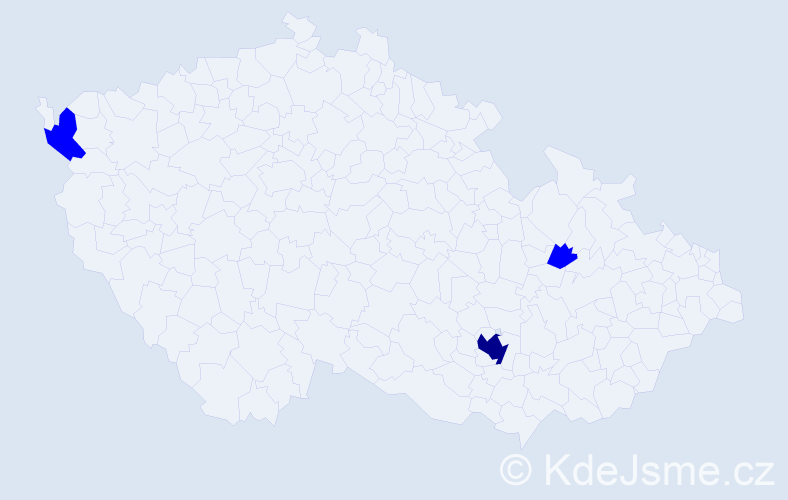 Příjmení: 'Trstenská', počet výskytů 4 v celé ČR