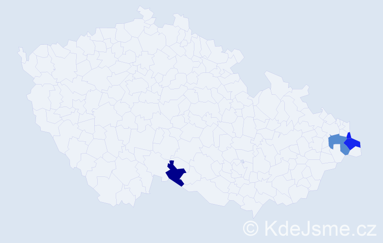 Příjmení: 'Andruszkiwová', počet výskytů 6 v celé ČR