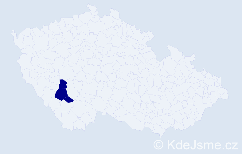 Příjmení: 'Vdovin', počet výskytů 3 v celé ČR