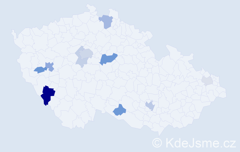 Příjmení: 'Fišlová', počet výskytů 24 v celé ČR