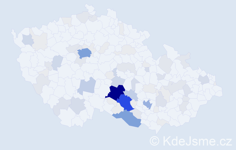 Příjmení: 'Maštera', počet výskytů 274 v celé ČR