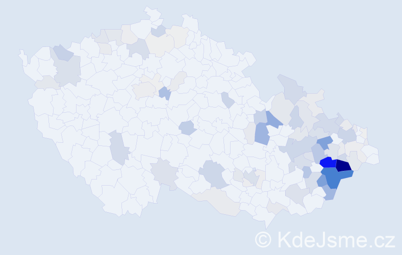 Příjmení: 'Holčáková', počet výskytů 393 v celé ČR