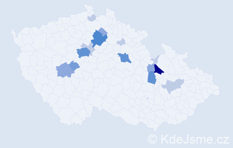 Příjmení: 'Bartášek', počet výskytů 41 v celé ČR