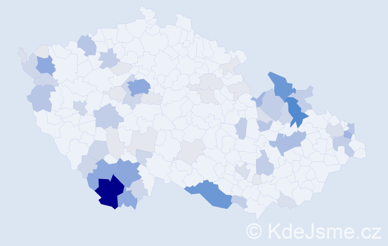 Příjmení: 'Kutláková', počet výskytů 255 v celé ČR