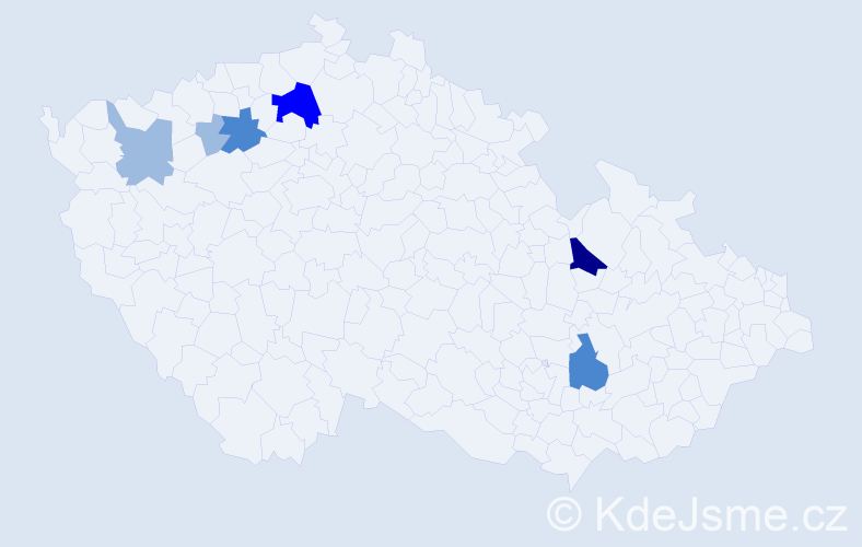 Příjmení: 'Ferziková', počet výskytů 13 v celé ČR