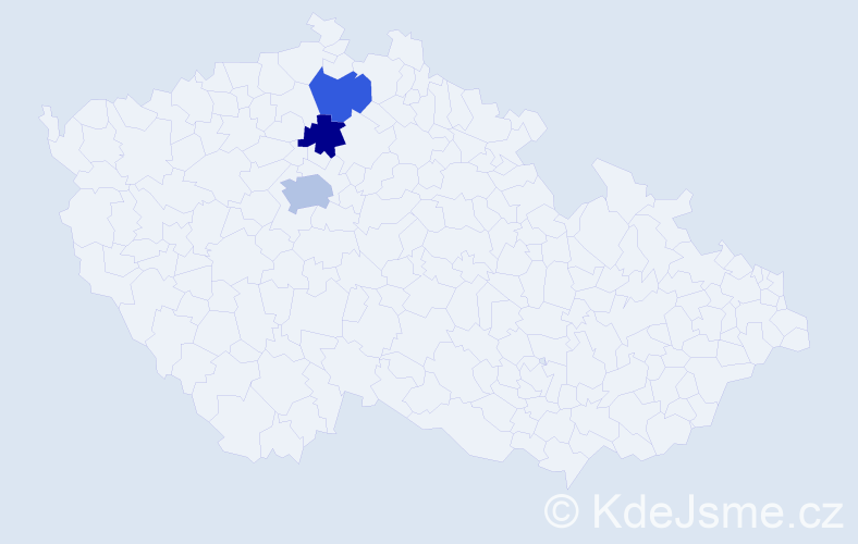 Příjmení: 'Maďarka', počet výskytů 4 v celé ČR
