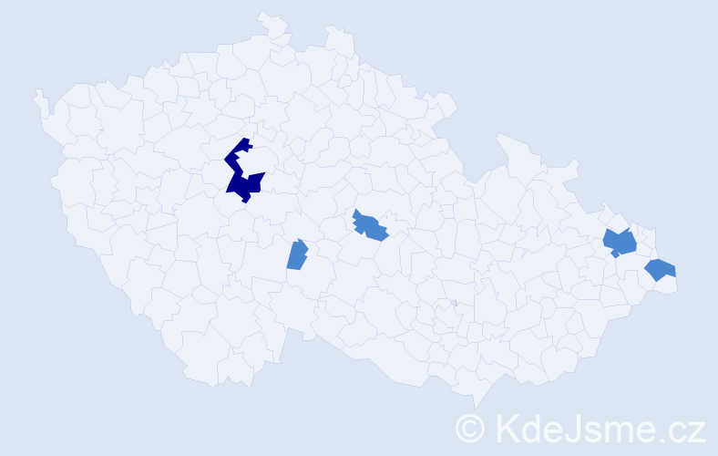 Příjmení: 'Tarabčáková', počet výskytů 7 v celé ČR