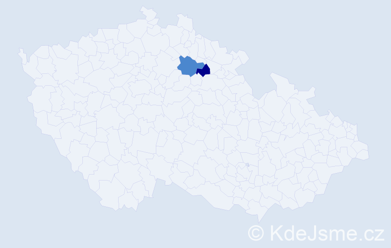 Příjmení: 'Gocev', počet výskytů 4 v celé ČR