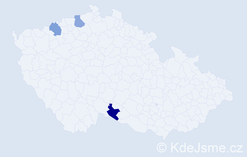 Příjmení: 'Reysa', počet výskytů 3 v celé ČR