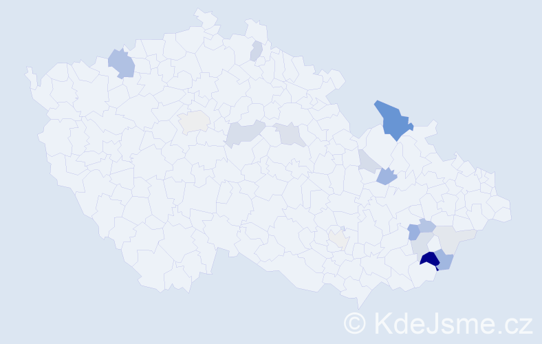 Příjmení: 'Latináková', počet výskytů 44 v celé ČR