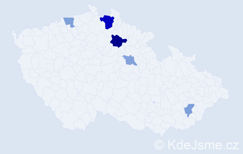 Příjmení: 'Halaburka', počet výskytů 9 v celé ČR