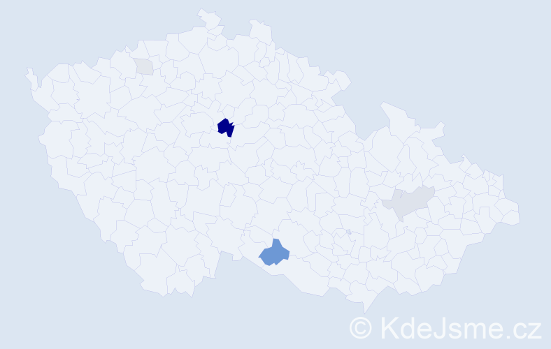Příjmení: 'Kundrum', počet výskytů 16 v celé ČR