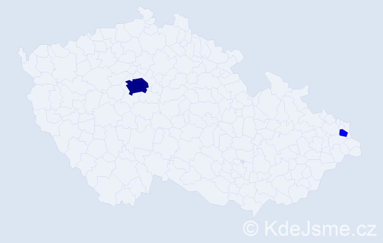 Příjmení: 'Bielava', počet výskytů 3 v celé ČR