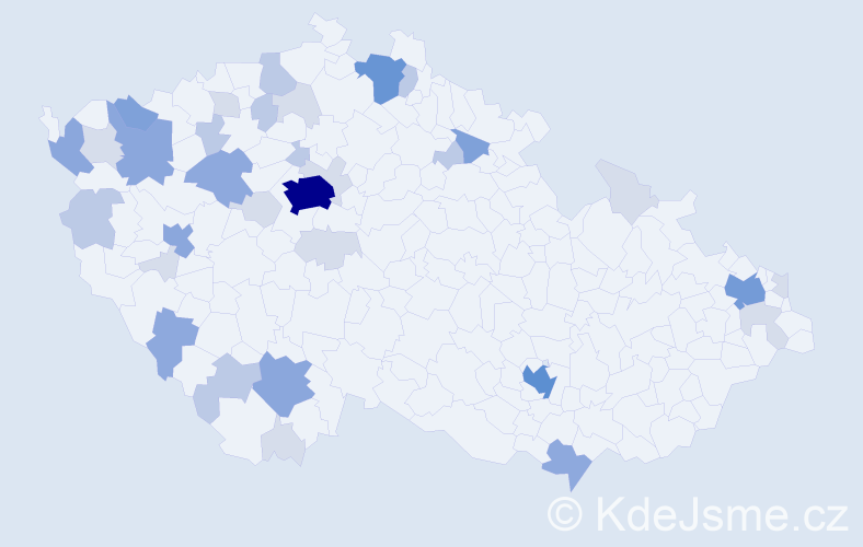 Příjmení: 'Barth', počet výskytů 102 v celé ČR