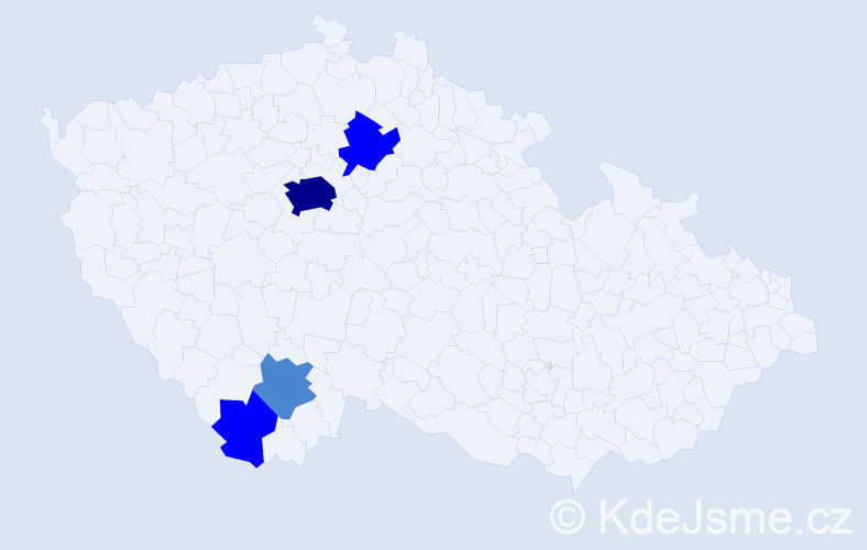 Příjmení: 'Rozvald', počet výskytů 8 v celé ČR