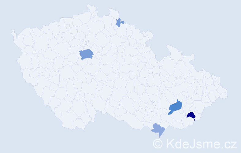 Příjmení: 'Kranzová', počet výskytů 15 v celé ČR
