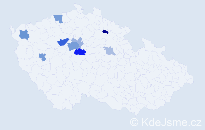 Příjmení: 'Kazakov', počet výskytů 32 v celé ČR