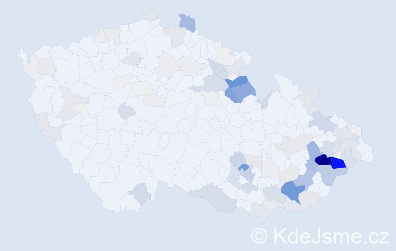 Příjmení: 'Stodůlka', počet výskytů 466 v celé ČR