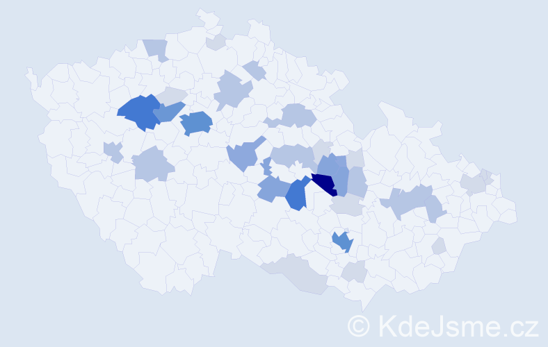Příjmení: 'Lopour', počet výskytů 104 v celé ČR
