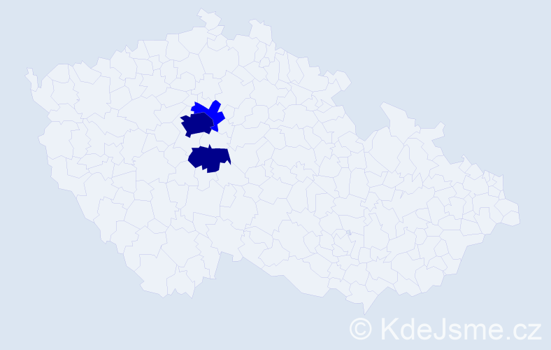 Příjmení: 'Michlanová', počet výskytů 5 v celé ČR