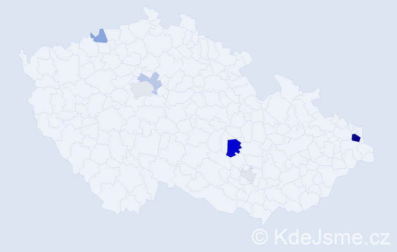 Příjmení: 'Vasilko', počet výskytů 16 v celé ČR