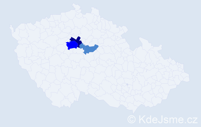 Příjmení: 'Rozumný', počet výskytů 11 v celé ČR
