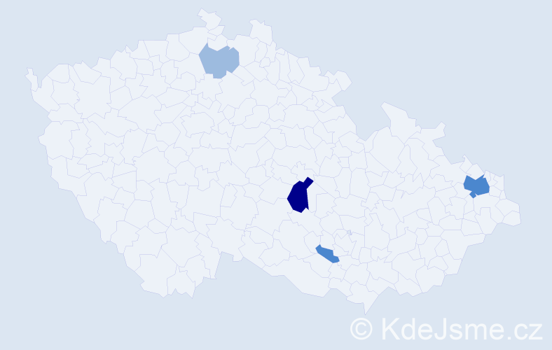 Příjmení: 'Sabel', počet výskytů 9 v celé ČR