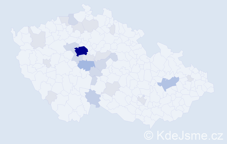Příjmení: 'Leblová', počet výskytů 70 v celé ČR