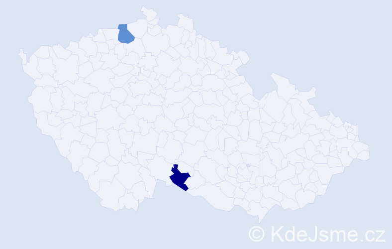 Příjmení: 'Bodrin', počet výskytů 3 v celé ČR