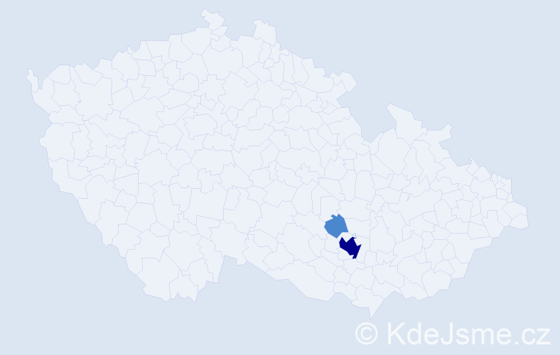 Příjmení: 'Mund', počet výskytů 4 v celé ČR