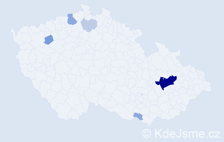 Příjmení: 'Subota', počet výskytů 18 v celé ČR