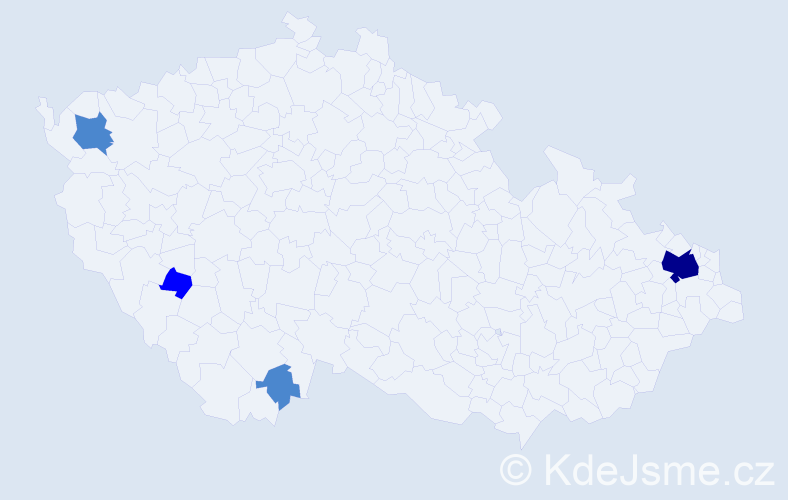 Příjmení: 'Henžel', počet výskytů 11 v celé ČR