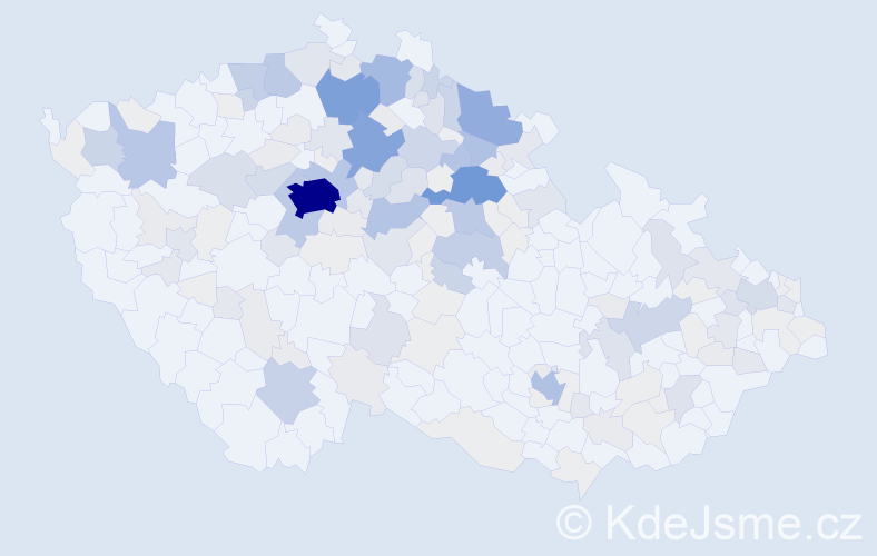 Příjmení: 'Erben', počet výskytů 740 v celé ČR