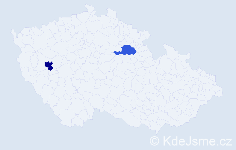 Příjmení: 'Toschi', počet výskytů 3 v celé ČR