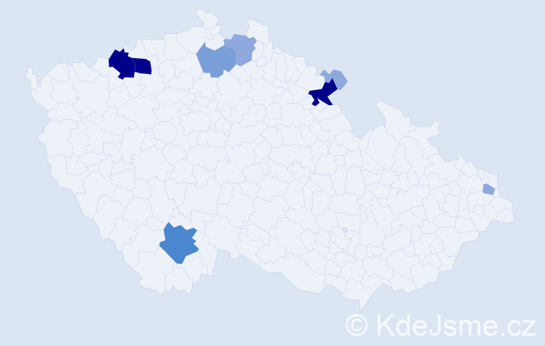 Příjmení: 'Lajer', počet výskytů 29 v celé ČR