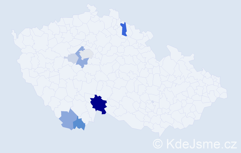 Příjmení: 'Šenoldová', počet výskytů 27 v celé ČR