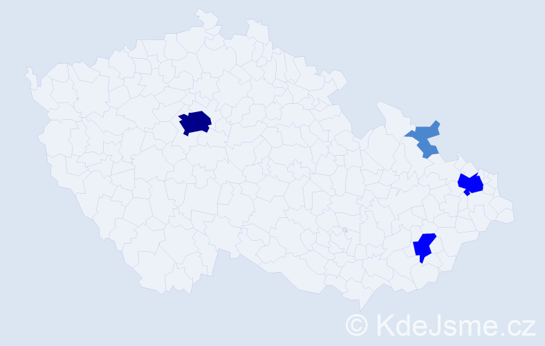 Příjmení: 'Papadakis', počet výskytů 8 v celé ČR