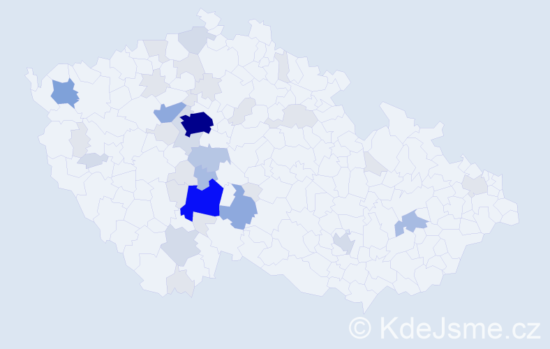Příjmení: 'Sekal', počet výskytů 122 v celé ČR