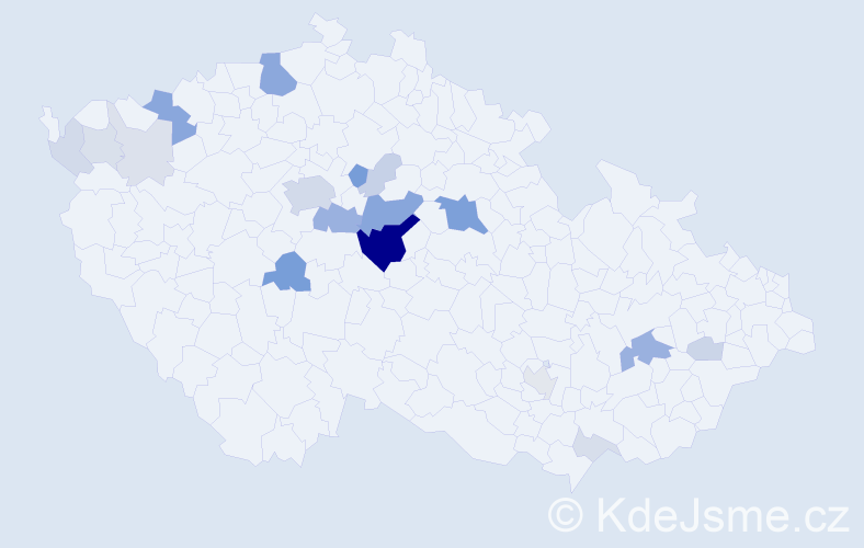 Příjmení: 'Stoupová', počet výskytů 69 v celé ČR