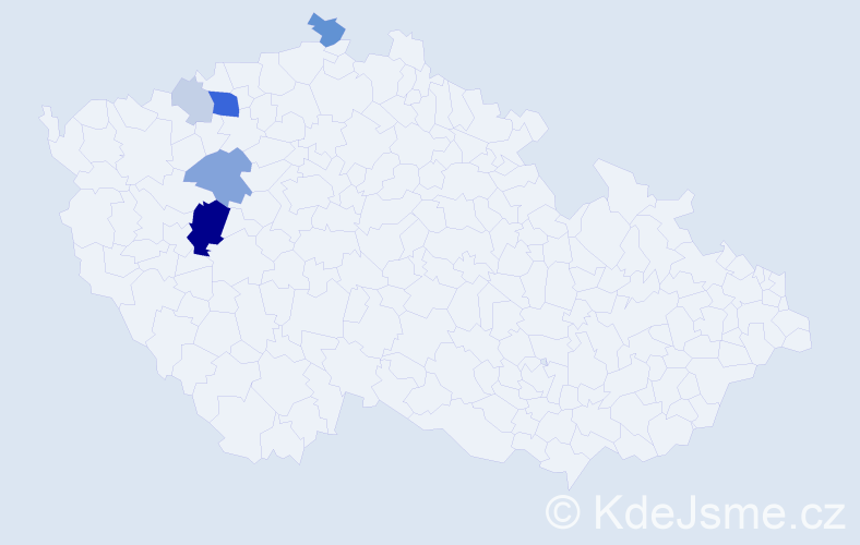 Příjmení: 'Hitman', počet výskytů 18 v celé ČR