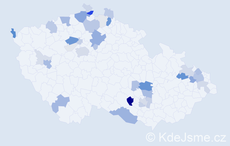 Příjmení: 'Grosová', počet výskytů 120 v celé ČR