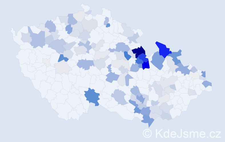 Příjmení: 'Neugebauer', počet výskytů 405 v celé ČR