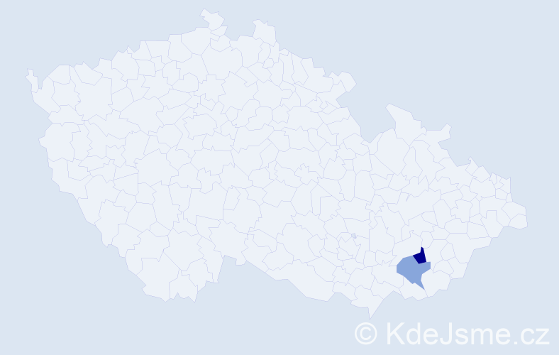 Příjmení: 'Deštěnská', počet výskytů 3 v celé ČR