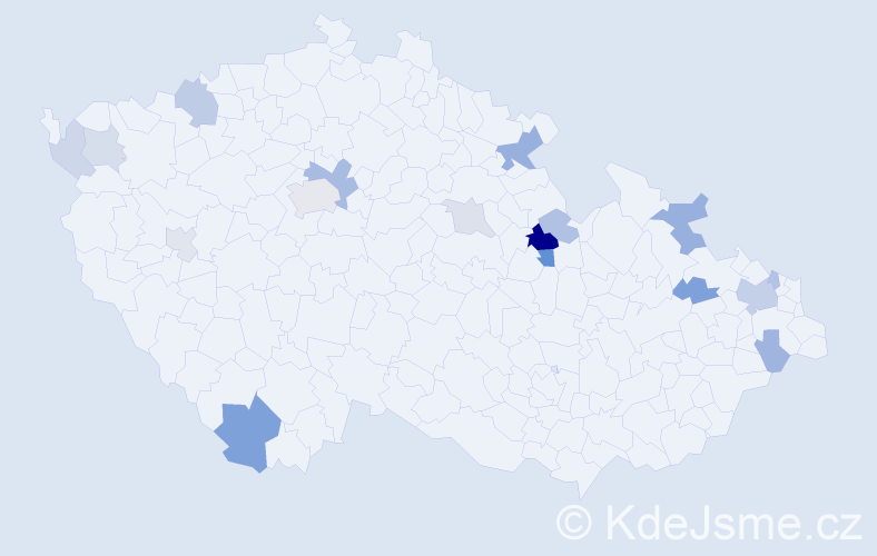 Příjmení: 'Lindenthalová', počet výskytů 39 v celé ČR