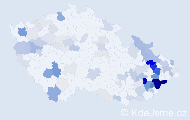 Příjmení: 'Karolová', počet výskytů 260 v celé ČR