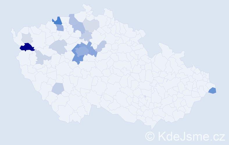 Příjmení: 'Helt', počet výskytů 69 v celé ČR