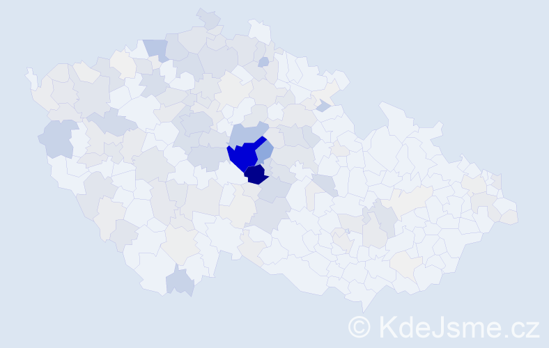 Příjmení: 'Tvrdík', počet výskytů 837 v celé ČR